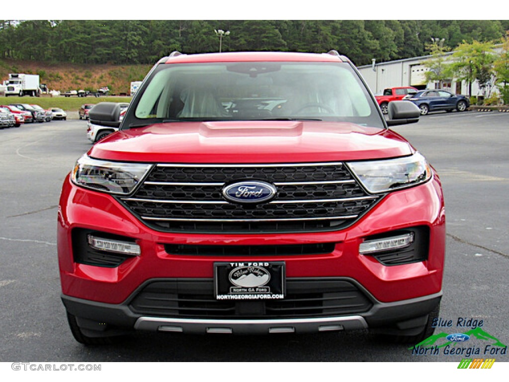 2020 Explorer XLT 4WD - Rapid Red Metallic / Sandstone photo #8