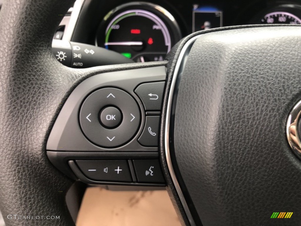 2020 Toyota Camry Hybrid LE Ash Steering Wheel Photo #139706982