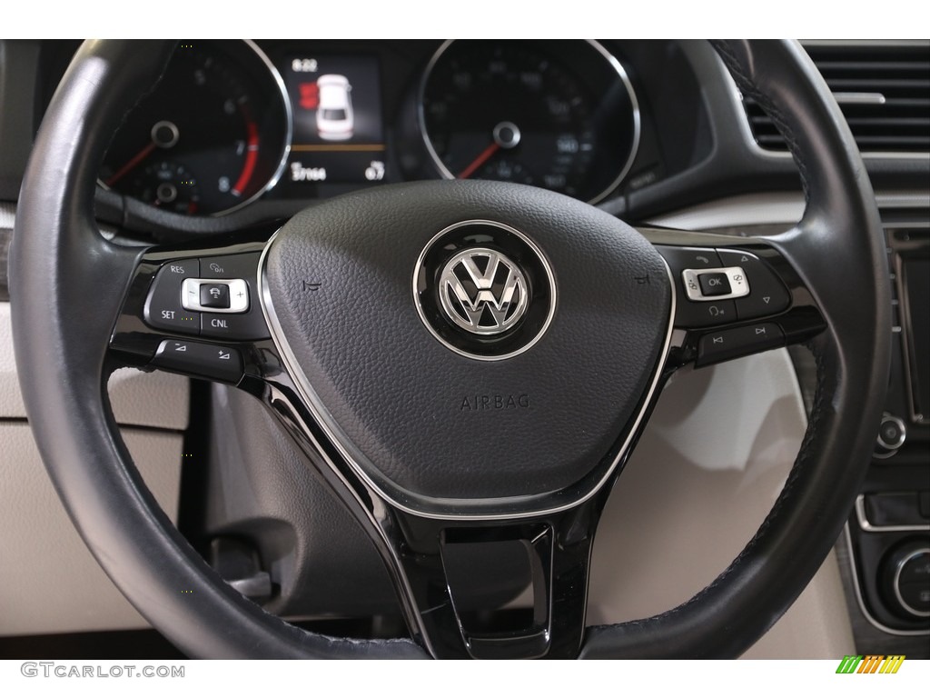 2017 Volkswagen Passat SE Sedan Moonrock Gray Steering Wheel Photo #139710715