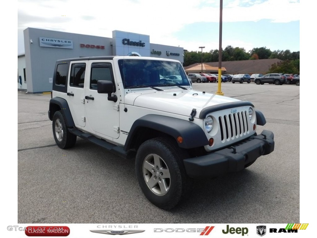 2010 Wrangler Unlimited Sport 4x4 - Stone White / Dark Slate Gray/Medium Slate Gray photo #1