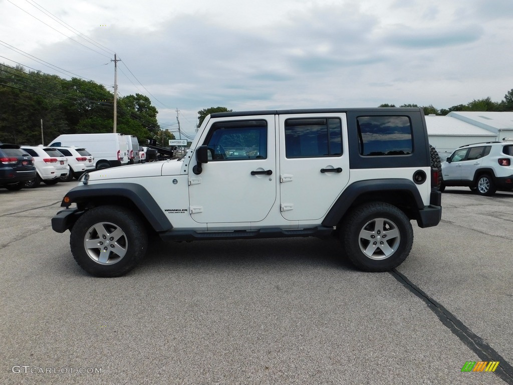 2010 Wrangler Unlimited Sport 4x4 - Stone White / Dark Slate Gray/Medium Slate Gray photo #3