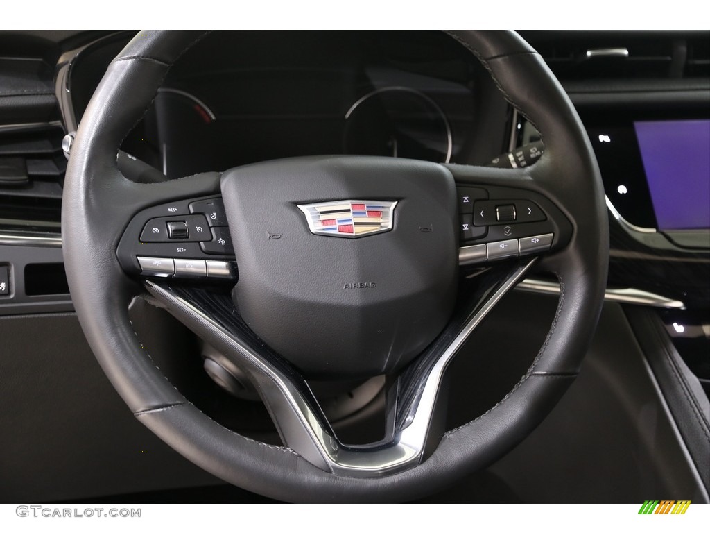 2020 Cadillac XT6 Premium Luxury Jet Black Steering Wheel Photo #139713796