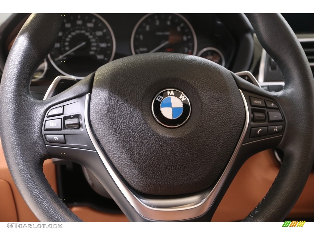 2017 BMW 3 Series 330i xDrive Sports Wagon Saddle Brown Steering Wheel Photo #139716427