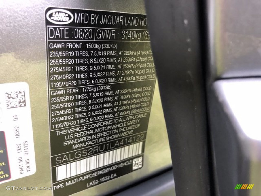 2020 Range Rover HSE - Eiger Gray Metallic / Ebony photo #28