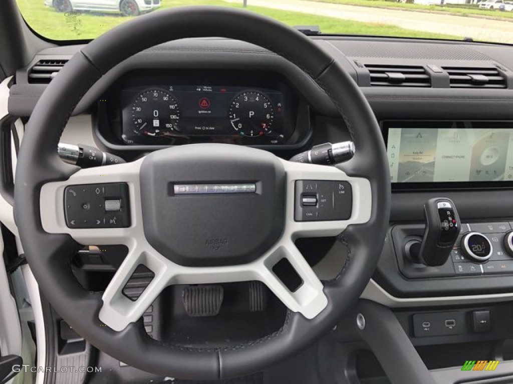 2020 Land Rover Defender 110 S Ebony Steering Wheel Photo #139718119