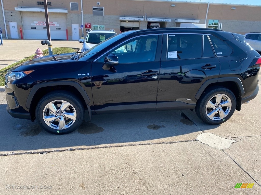 2021 RAV4 XLE AWD Hybrid - Midnight Black Metallic / Black photo #1