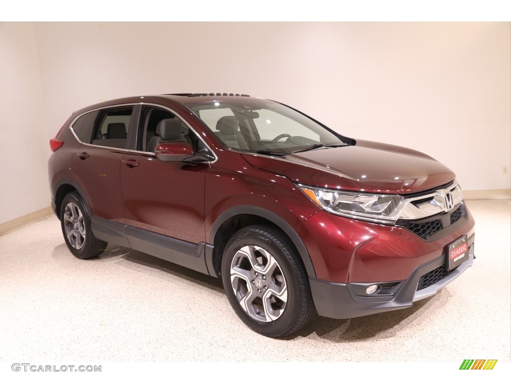 2018 CR-V EX AWD - Basque Red Pearl II / Gray photo #1