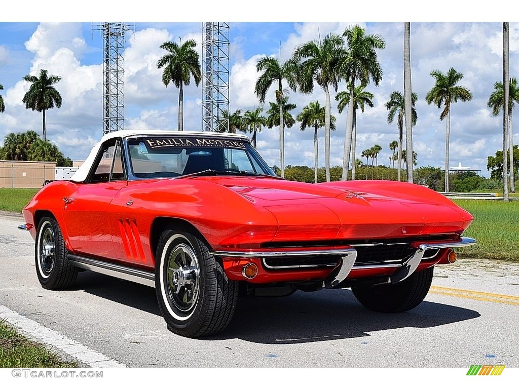 Rally Red 1965 Chevrolet Corvette Sting Ray Convertible Exterior Photo #139720647