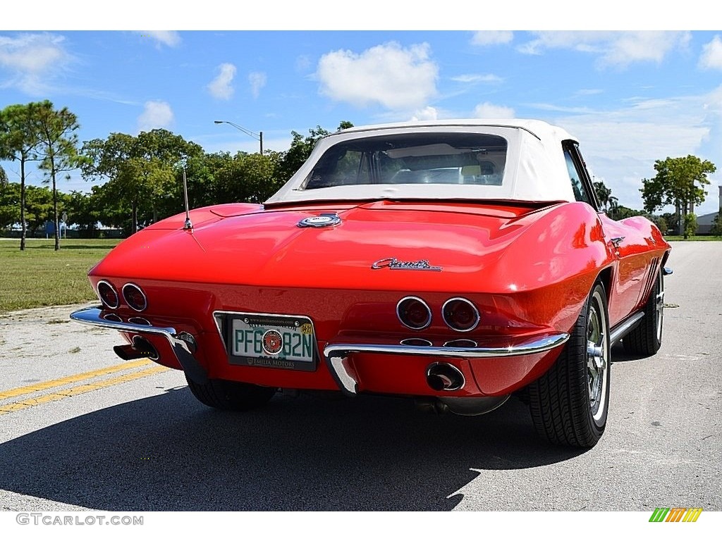 1965 Corvette Sting Ray Convertible - Rally Red / White photo #4