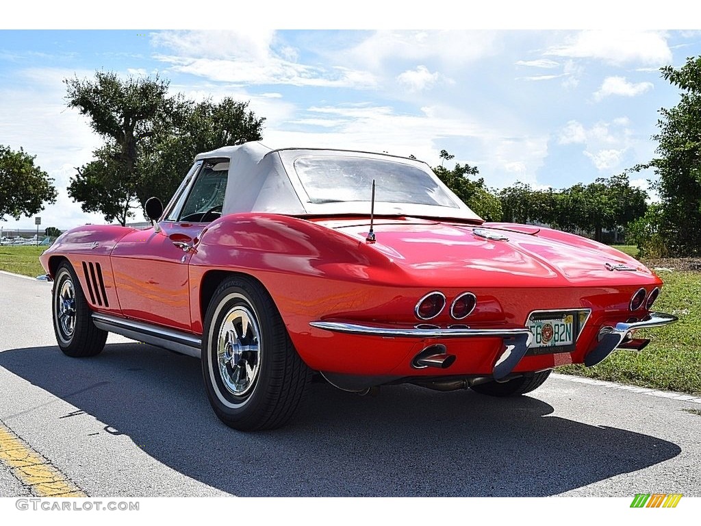 1965 Corvette Sting Ray Convertible - Rally Red / White photo #5