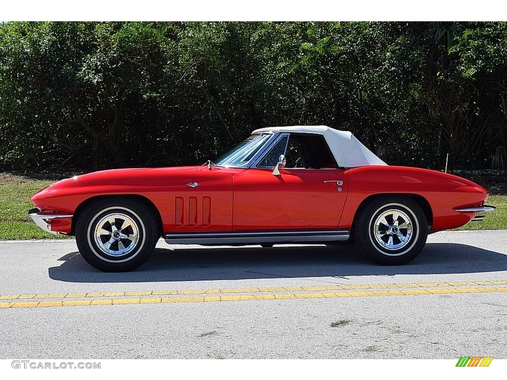 1965 Corvette Sting Ray Convertible - Rally Red / White photo #6
