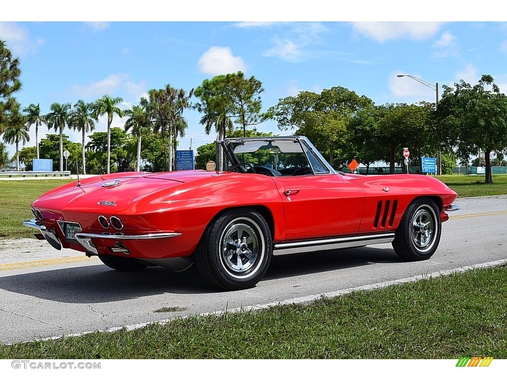 1965 Corvette Sting Ray Convertible - Rally Red / White photo #16