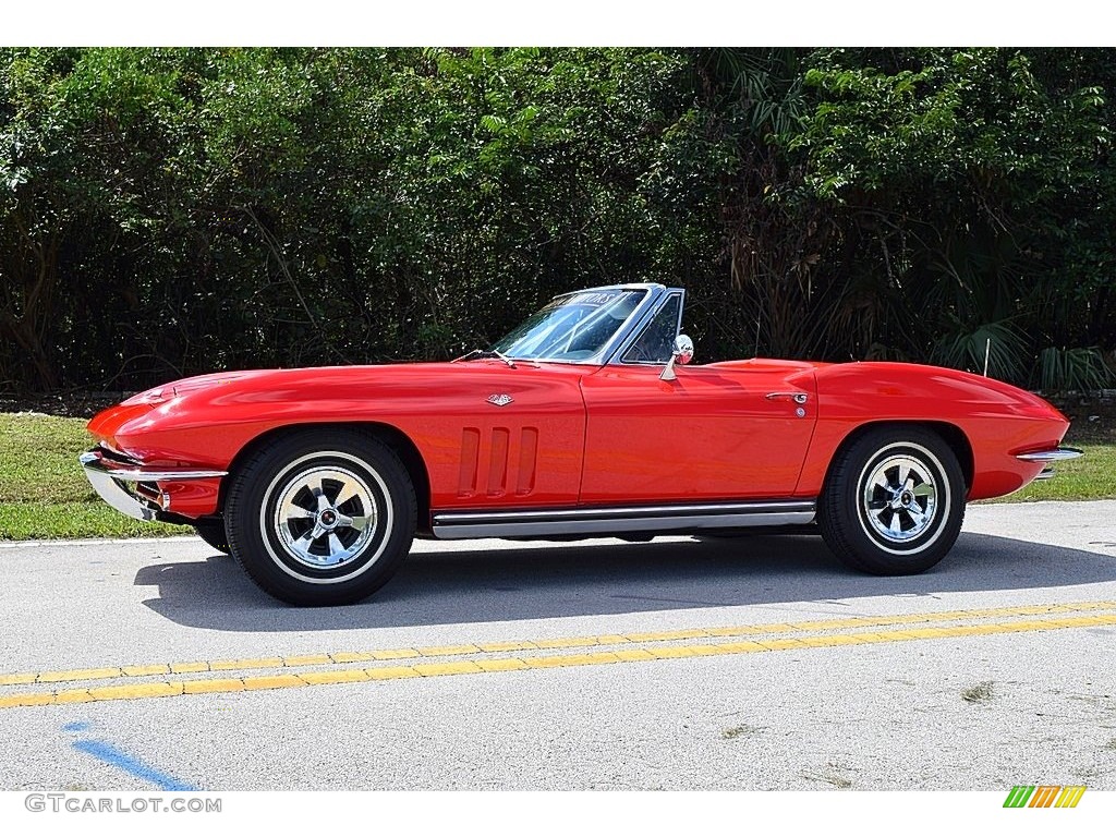 1965 Corvette Sting Ray Convertible - Rally Red / White photo #20