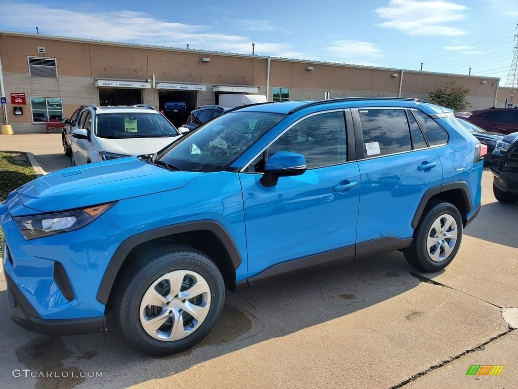 Blue Flame 2021 Toyota RAV4 LE AWD Exterior Photo #139723002