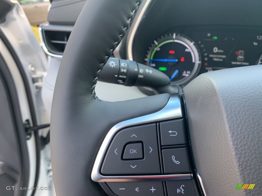 2021 Toyota Highlander Hybrid Limited AWD Graphite Steering Wheel Photo #139723023