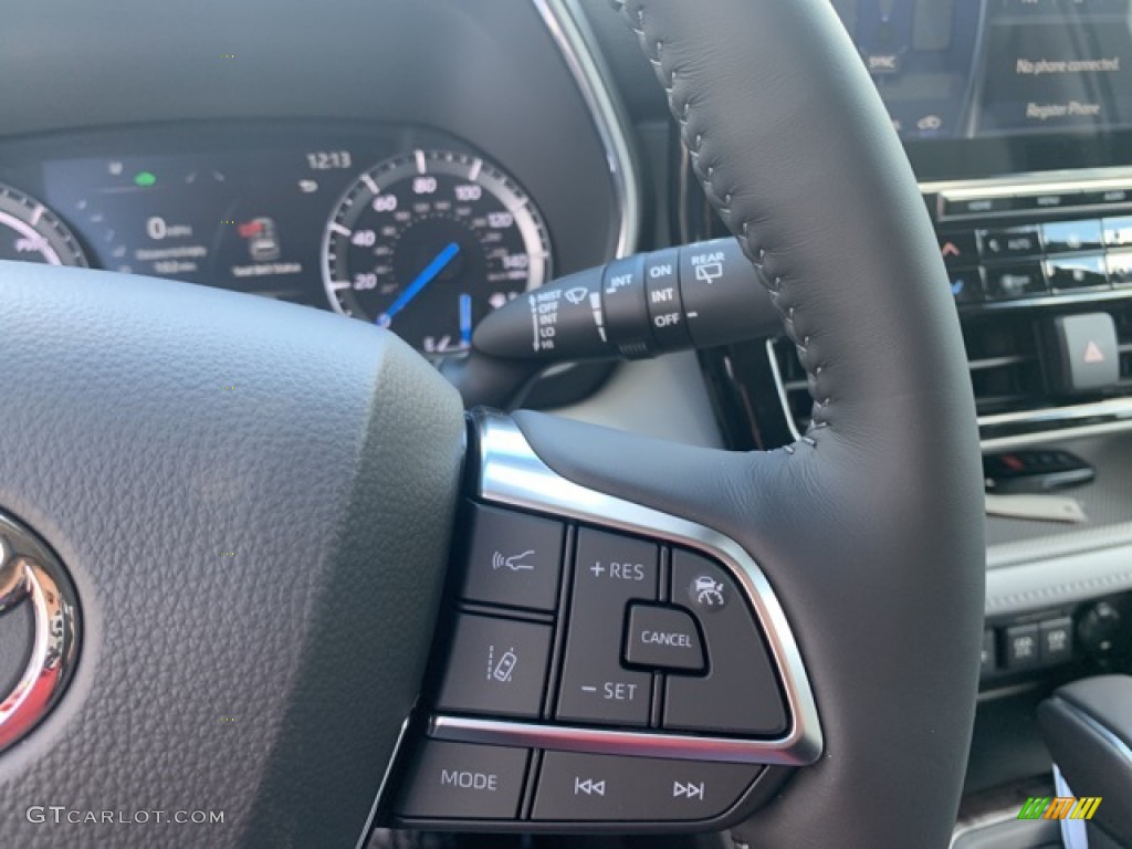 2021 Toyota Highlander Hybrid Limited AWD Graphite Steering Wheel Photo #139723038