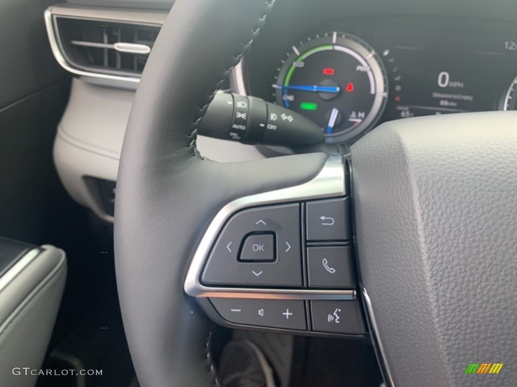 2021 Toyota Highlander Hybrid Limited AWD Graphite Steering Wheel Photo #139723848