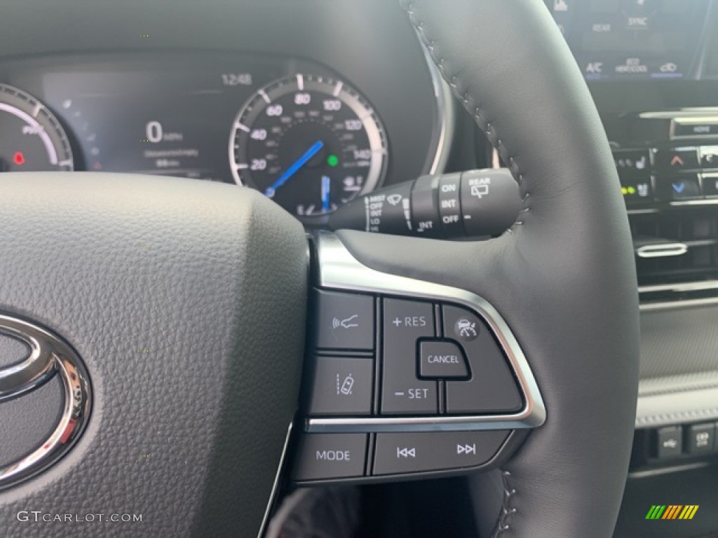 2021 Toyota Highlander Hybrid Limited AWD Graphite Steering Wheel Photo #139723872