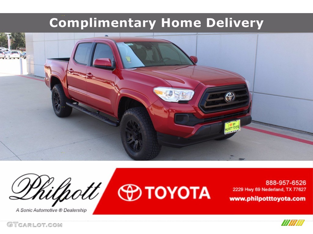 2020 Tacoma TSS Off Road Double Cab - Barcelona Red Metallic / Cement photo #1