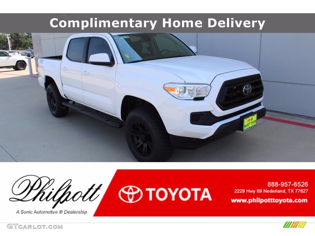 2020 Tacoma TSS Off Road Double Cab - Super White / Cement photo #1