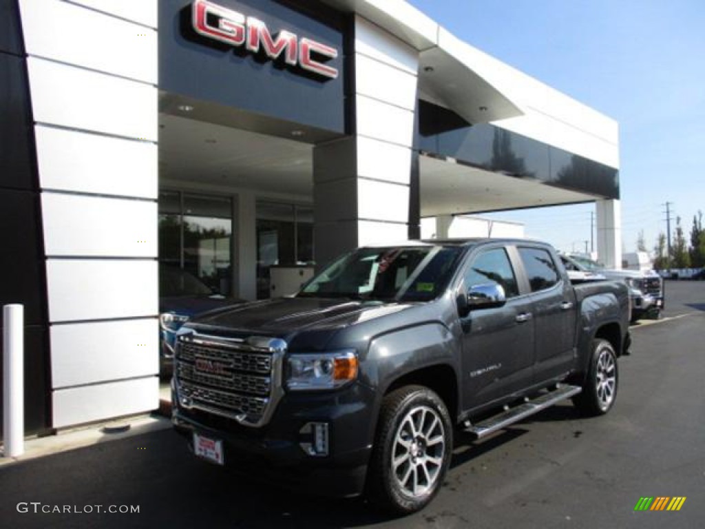 2021 Canyon Denali Crew Cab 4WD - Hunter Metallic / Jet Black photo #1