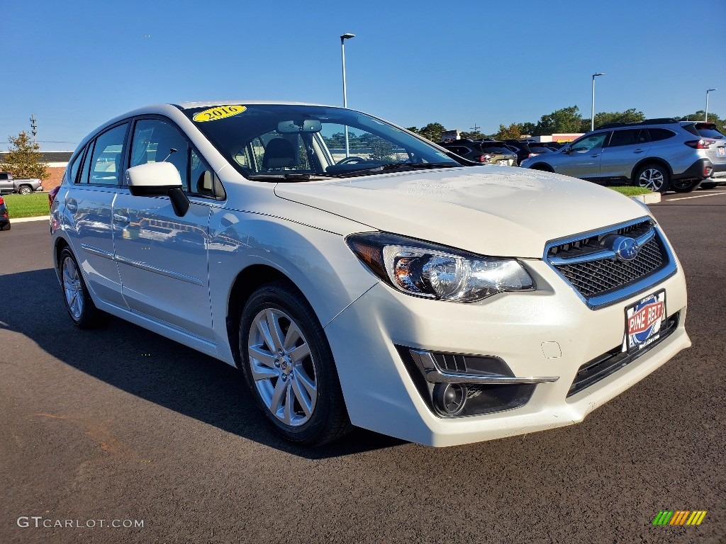 Crystal White Pearl Subaru Impreza