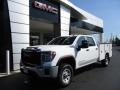Summit White - Sierra 3500HD Crew Cab 4WD Chassis Utility Truck Photo No. 1