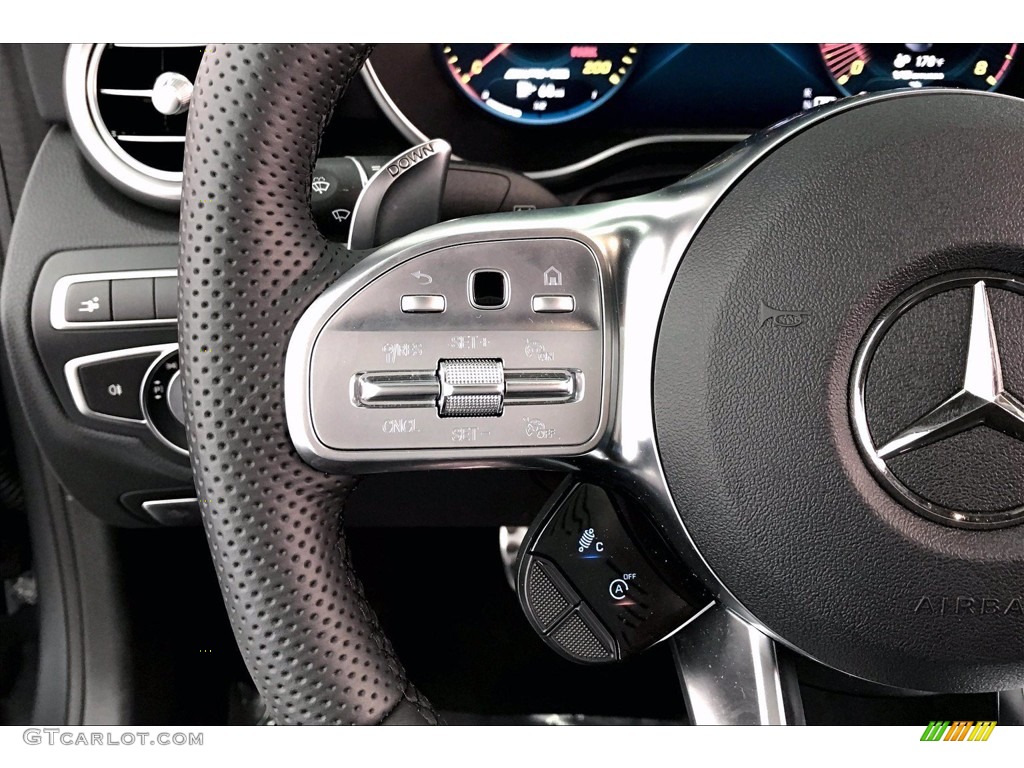 2020 Mercedes-Benz C AMG 63 S Cabriolet Black Steering Wheel Photo #139725780