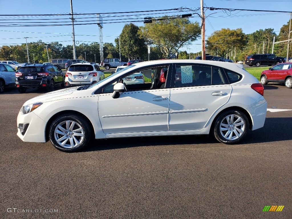 2016 Impreza 2.0i Premium 5-door - Crystal White Pearl / Black photo #10