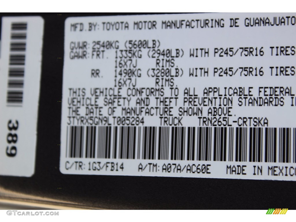 2020 Tacoma SX Access Cab - Magnetic Gray Metallic / Cement photo #23