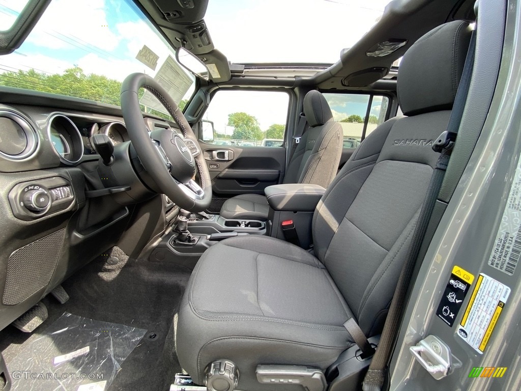 Black Interior 2021 Jeep Wrangler Unlimited Sahara 4x4 Photo #139727604