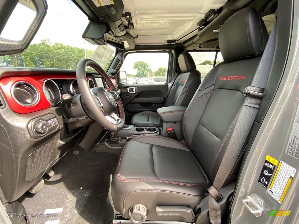 Black Interior 2021 Jeep Wrangler Unlimited Rubicon 4x4 Photo #139728723