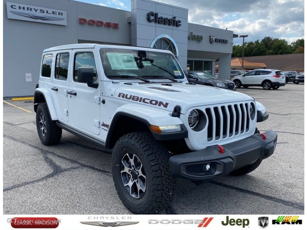 2021 Wrangler Unlimited Rubicon 4x4 - Bright White / Black photo #1