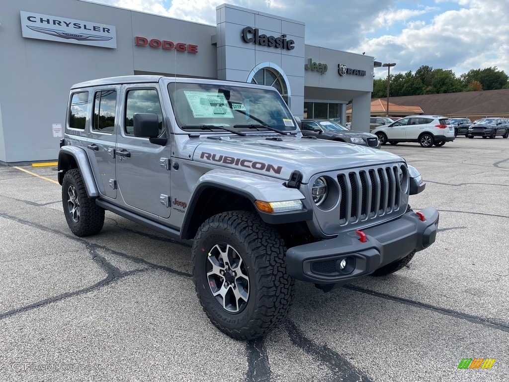 2021 Wrangler Unlimited Rubicon 4x4 - Billet Silver Metallic / Black photo #1