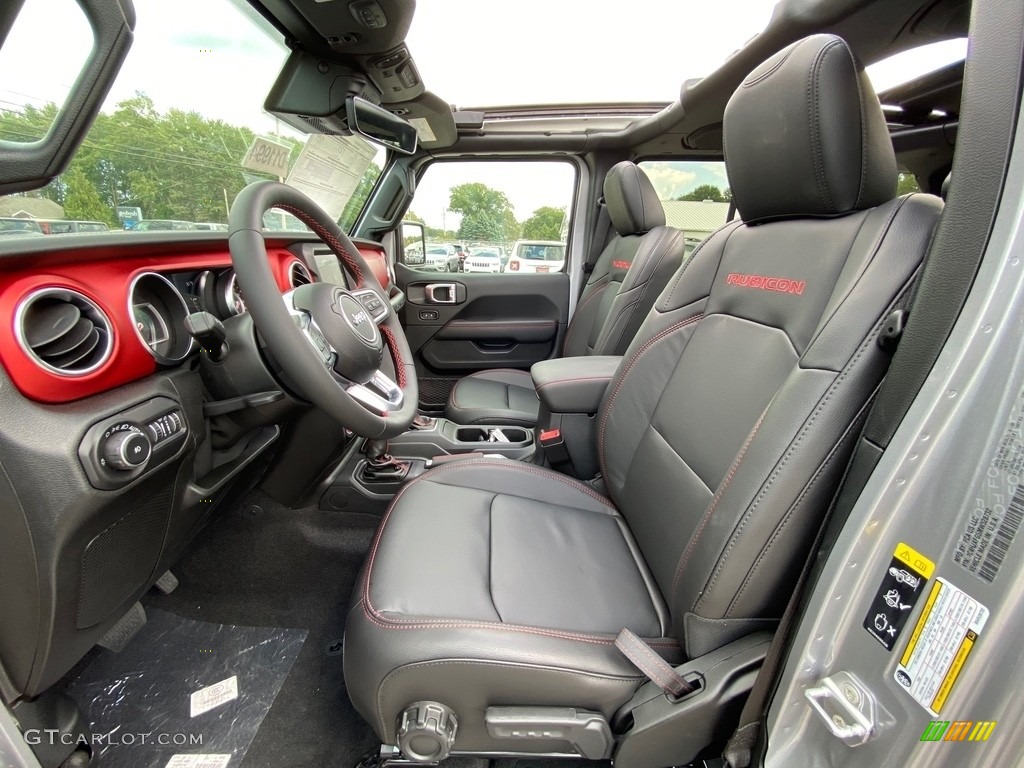 Black Interior 2021 Jeep Wrangler Unlimited Rubicon 4x4 Photo #139729570