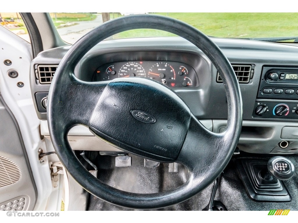 2002 Ford F350 Super Duty XL Regular Cab 4x4 Medium Flint Steering Wheel Photo #139730040