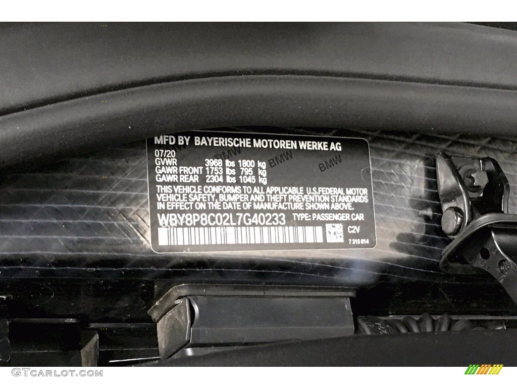2020 BMW i3 S with Range Extender Color Code Photos