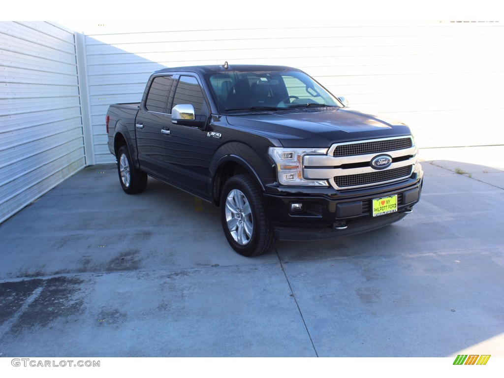 2019 F150 Platinum SuperCrew 4x4 - Agate Black / Black photo #2