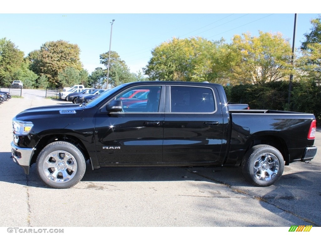 Diamond Black Crystal Pearl 2021 Ram 1500 Big Horn Crew Cab 4x4 Exterior Photo #139731390