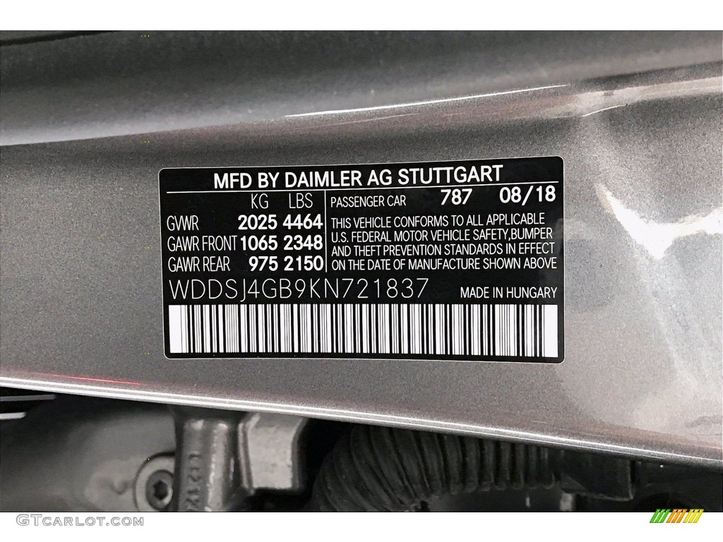 2019 CLA 250 4Matic Coupe - Mountain Grey Metallic / Black photo #24
