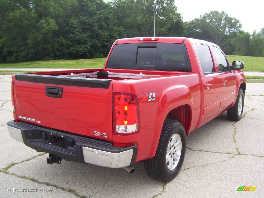 2008 Sierra 1500 SLT Crew Cab 4x4 - Fire Red / Ebony photo #8