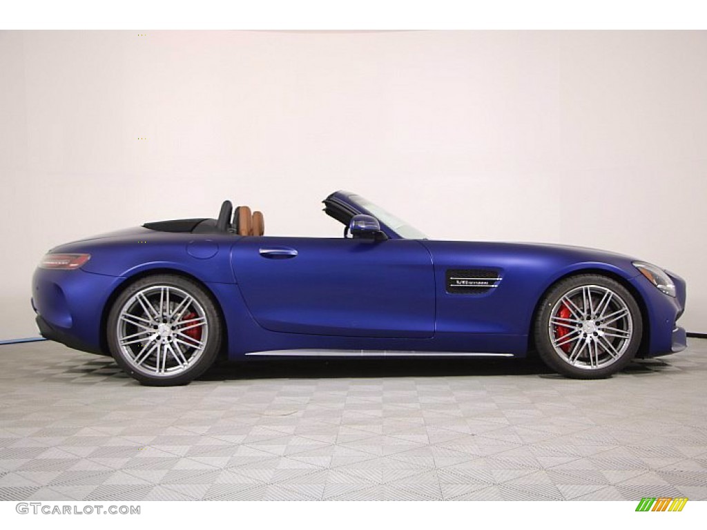 designo Brilliant Blue Magno (Matte) 2020 Mercedes-Benz AMG GT C Roadster Exterior Photo #139734621