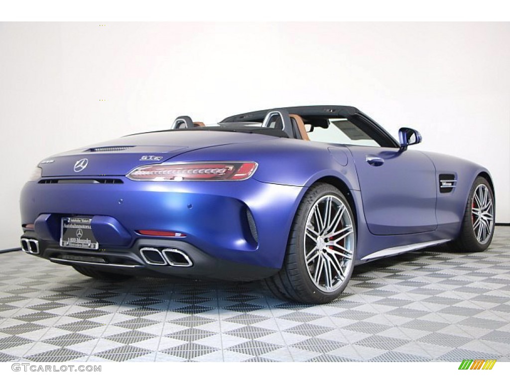 2020 AMG GT C Roadster - designo Brilliant Blue Magno (Matte) / Saddle Brown photo #6