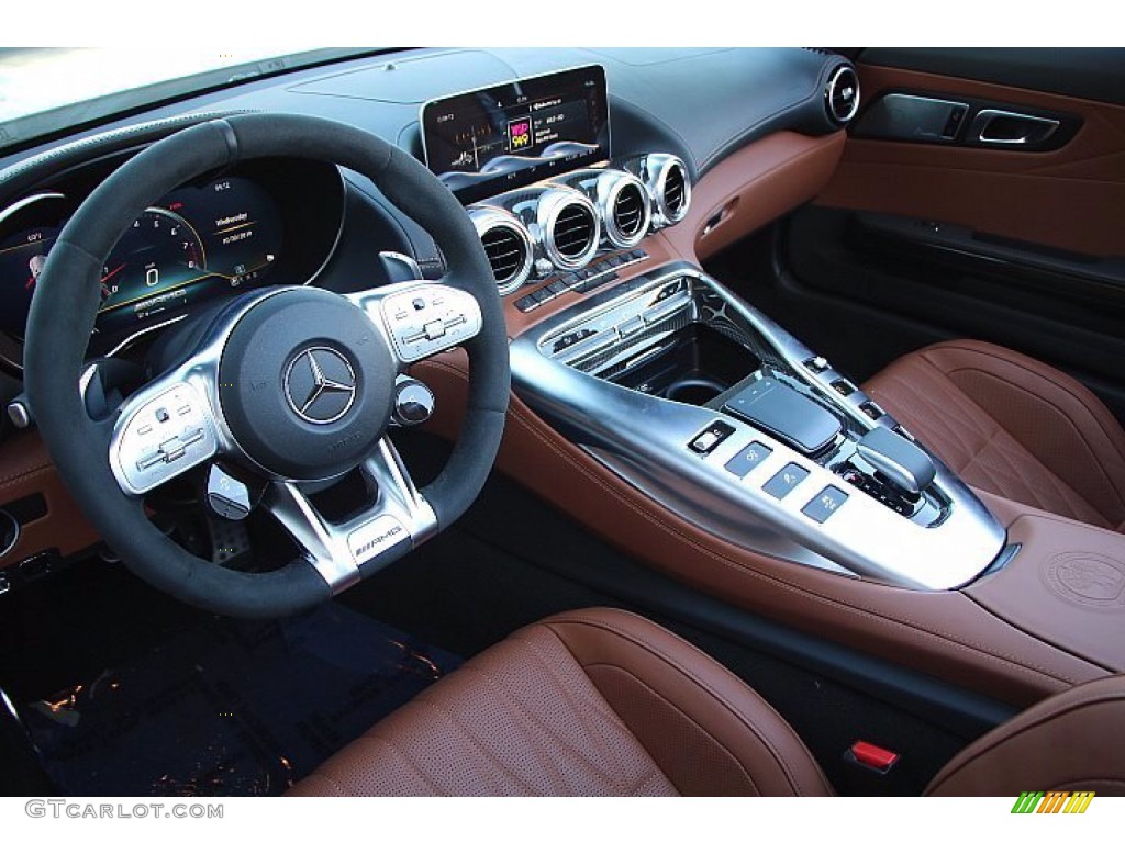 Saddle Brown Interior 2020 Mercedes-Benz AMG GT C Roadster Photo #139734669
