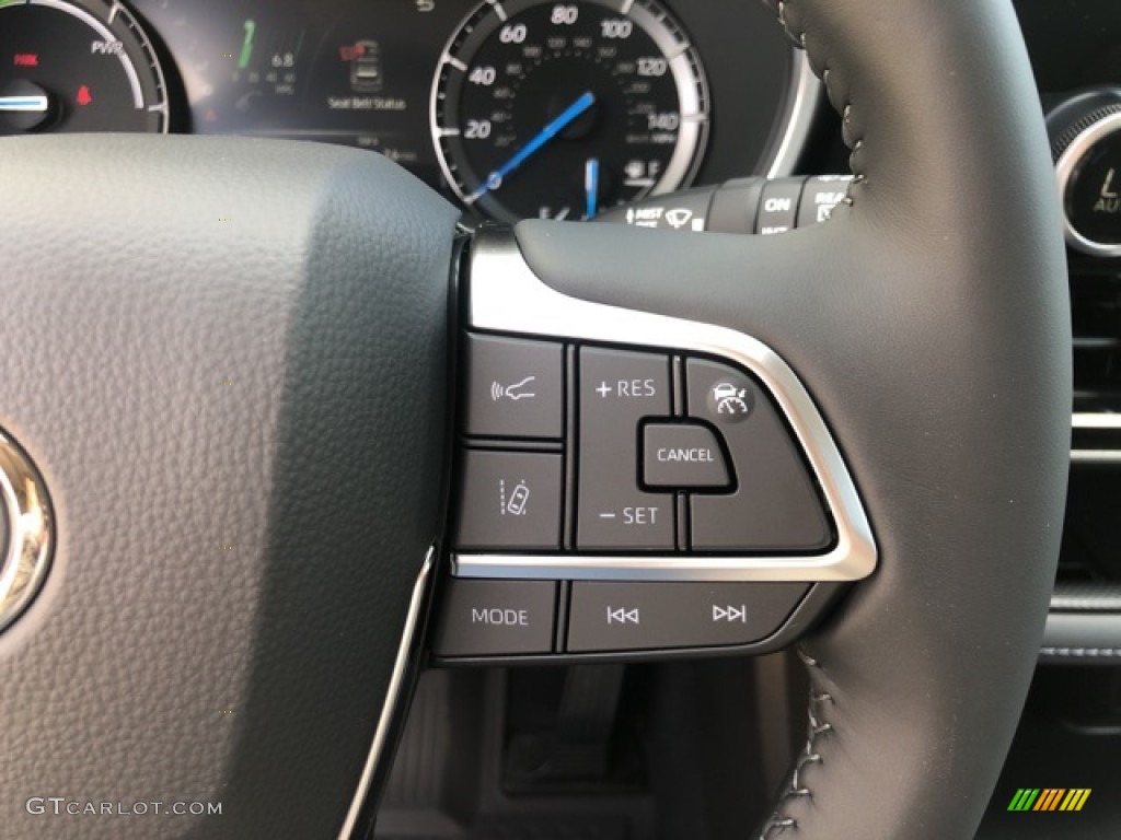 2021 Toyota Highlander Hybrid XLE AWD Black Steering Wheel Photo #139735197