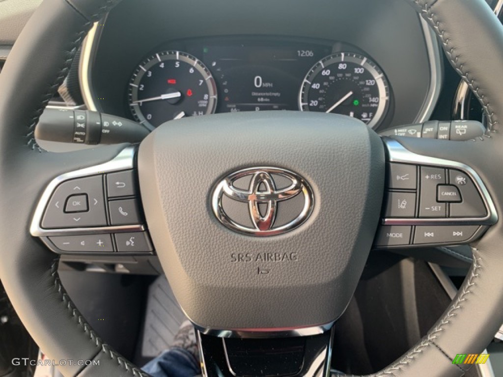 2021 Toyota Highlander XSE AWD Black Steering Wheel Photo #139737075
