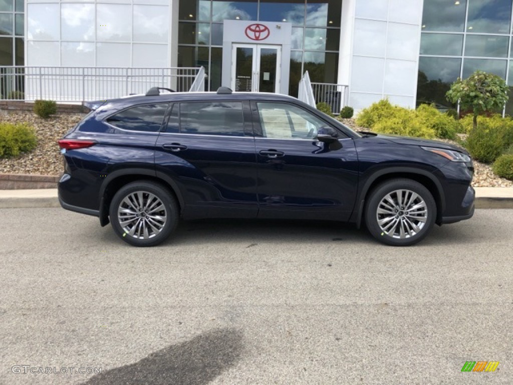 2020 Highlander Platinum AWD - Blueprint / Gray photo #38