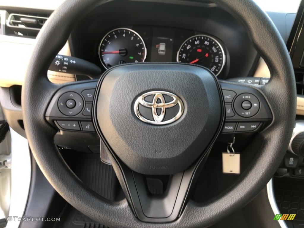 2021 Toyota RAV4 LE AWD Nutmeg Steering Wheel Photo #139738173