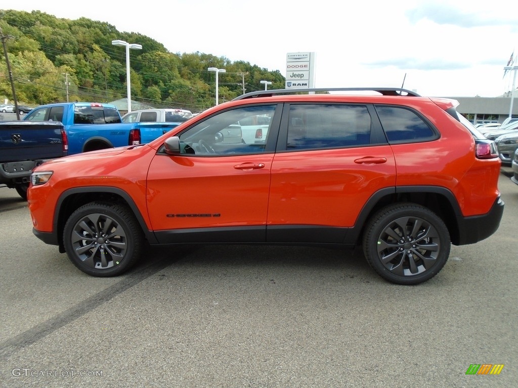 Spitfire Orange 2021 Jeep Cherokee Latitude Lux 4x4 Exterior Photo #139738685