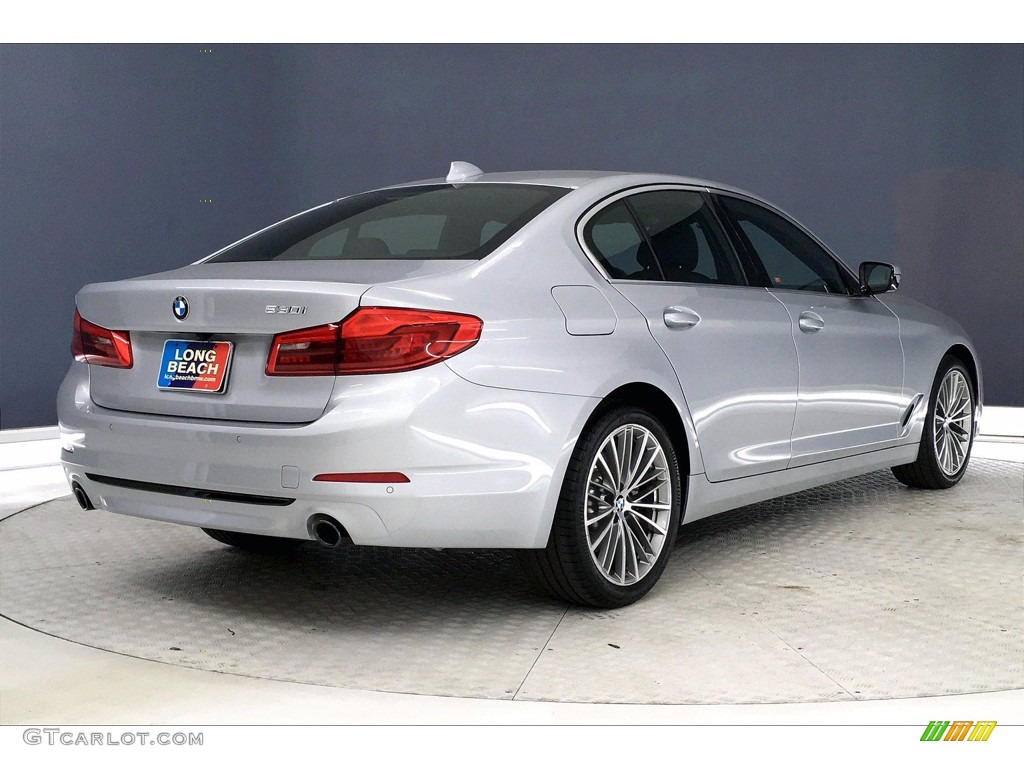 2020 5 Series 530i Sedan - Glacier Silver Metallic / Black photo #13